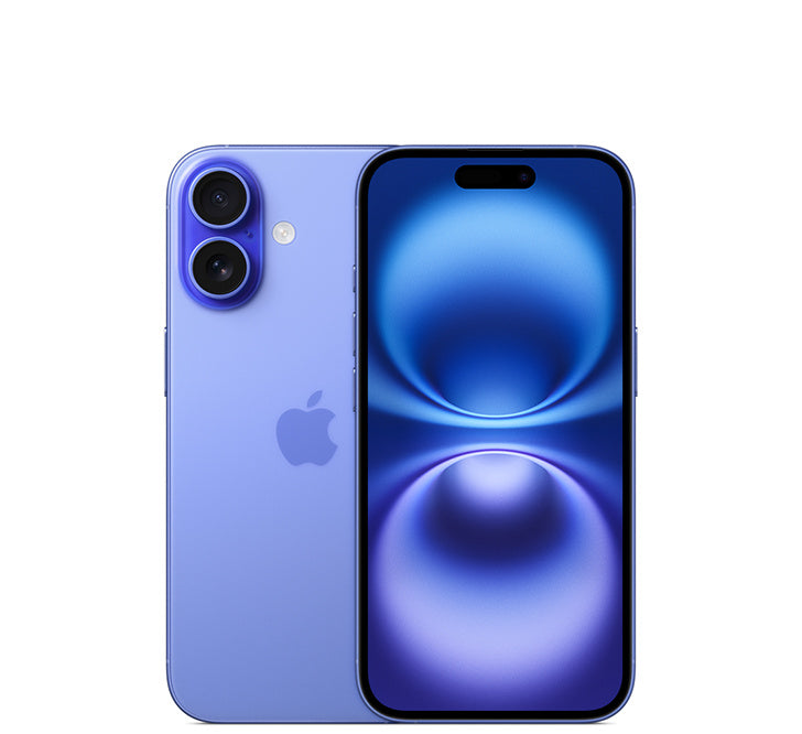A hand holds an iPhone 16 Plus,